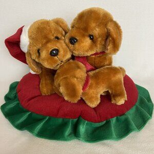 Prima Creations Christmas Golden Retriever Dogs Bed Pillow Stuffed Animal Plush